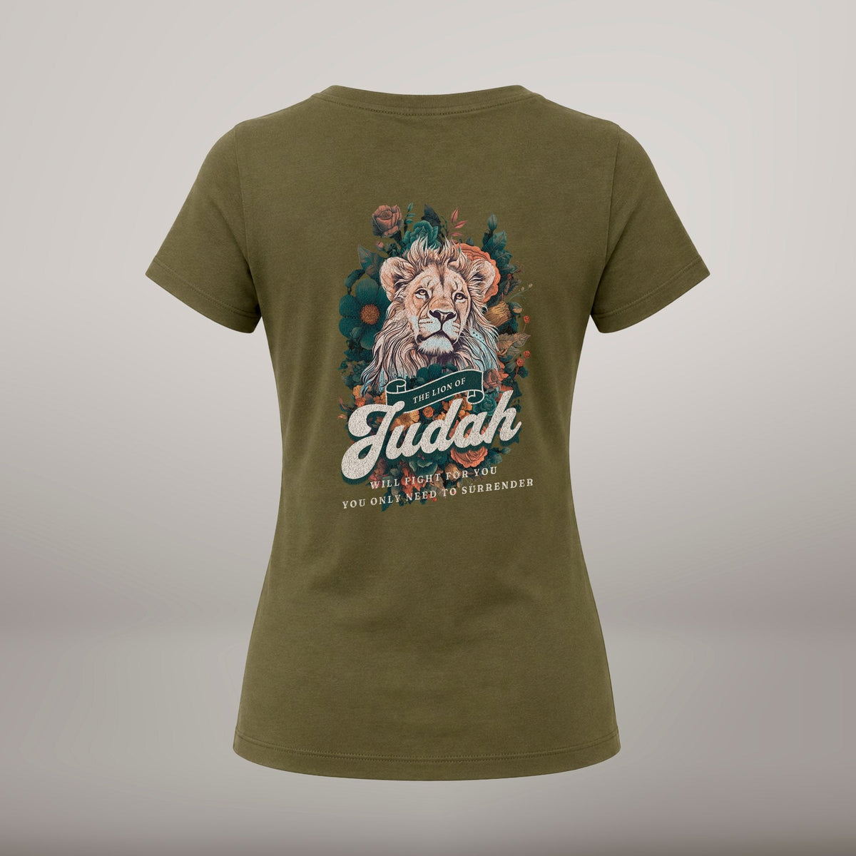 The Lion of Judah Will Fight for You – T-shirt de Manga Curta | Caminho Collection | Sheepfy - Sheepfy