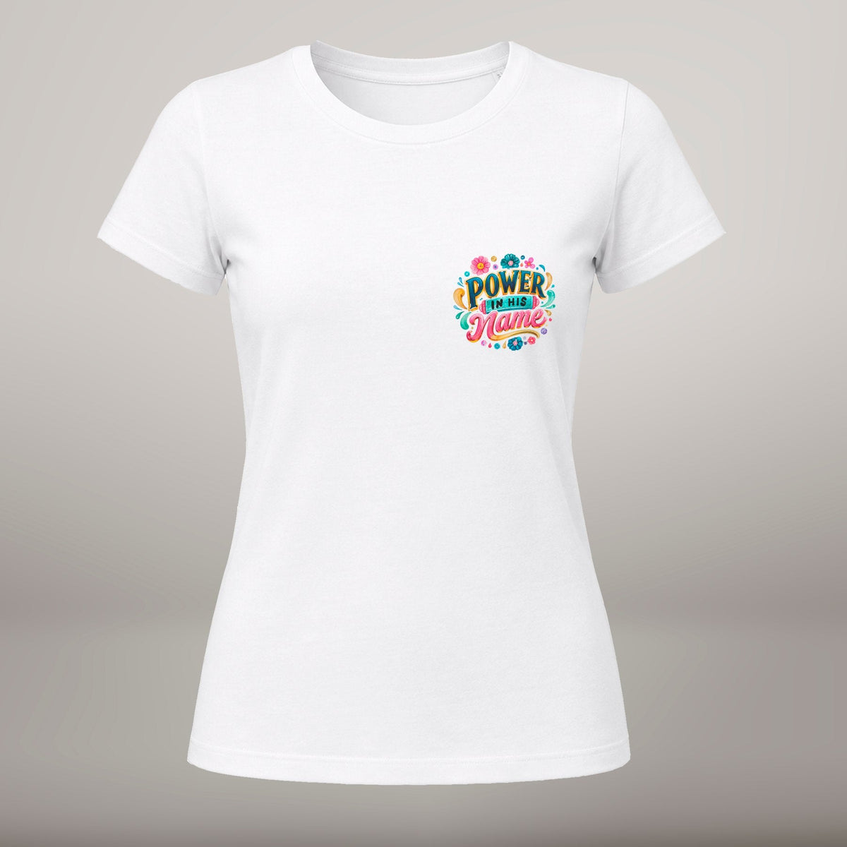 There's Power in the Name of Jesus – T-shirt de Manga Curta | Caminho Collection | Sheepfy - Sheepfy