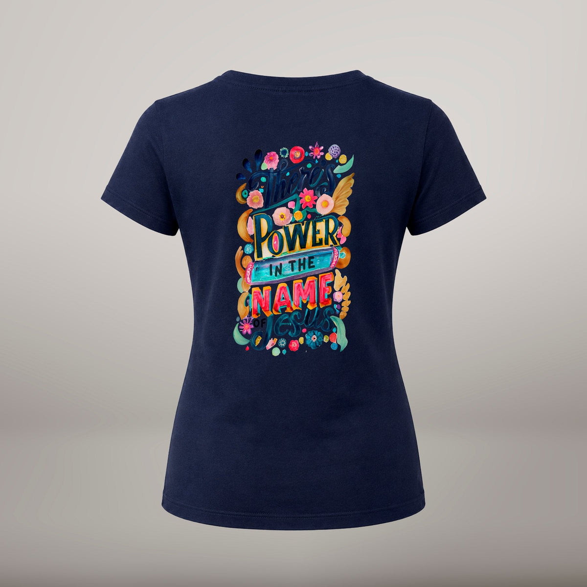 There's Power in the Name of Jesus – T-shirt de Manga Curta | Caminho Collection | Sheepfy - Sheepfy