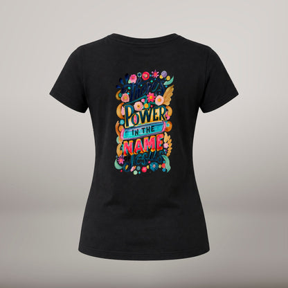 There's Power in the Name of Jesus – T-shirt de Manga Curta | Caminho Collection | Sheepfy - Sheepfy