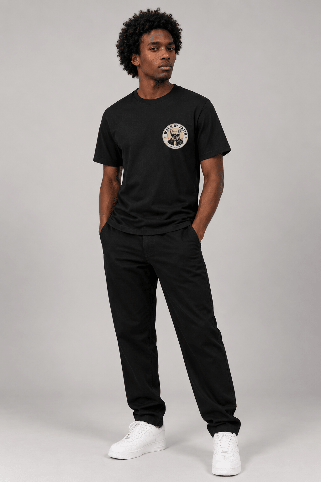 Walk by Faith – T-shirt cristã de homem – foto 6