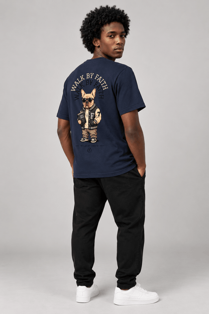 Walk by Faith – T-shirt cristã de homem