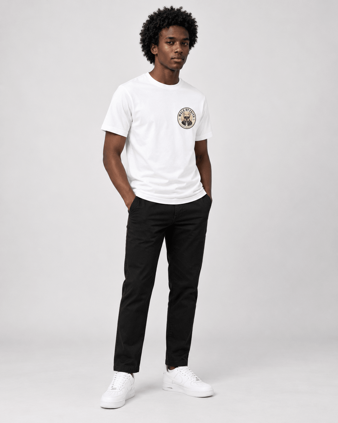 Walk by Faith – T-shirt cristã de homem – foto 4