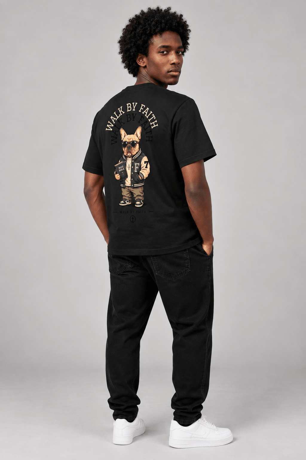 Walk by Faith – T-shirt cristã de homem – foto 5