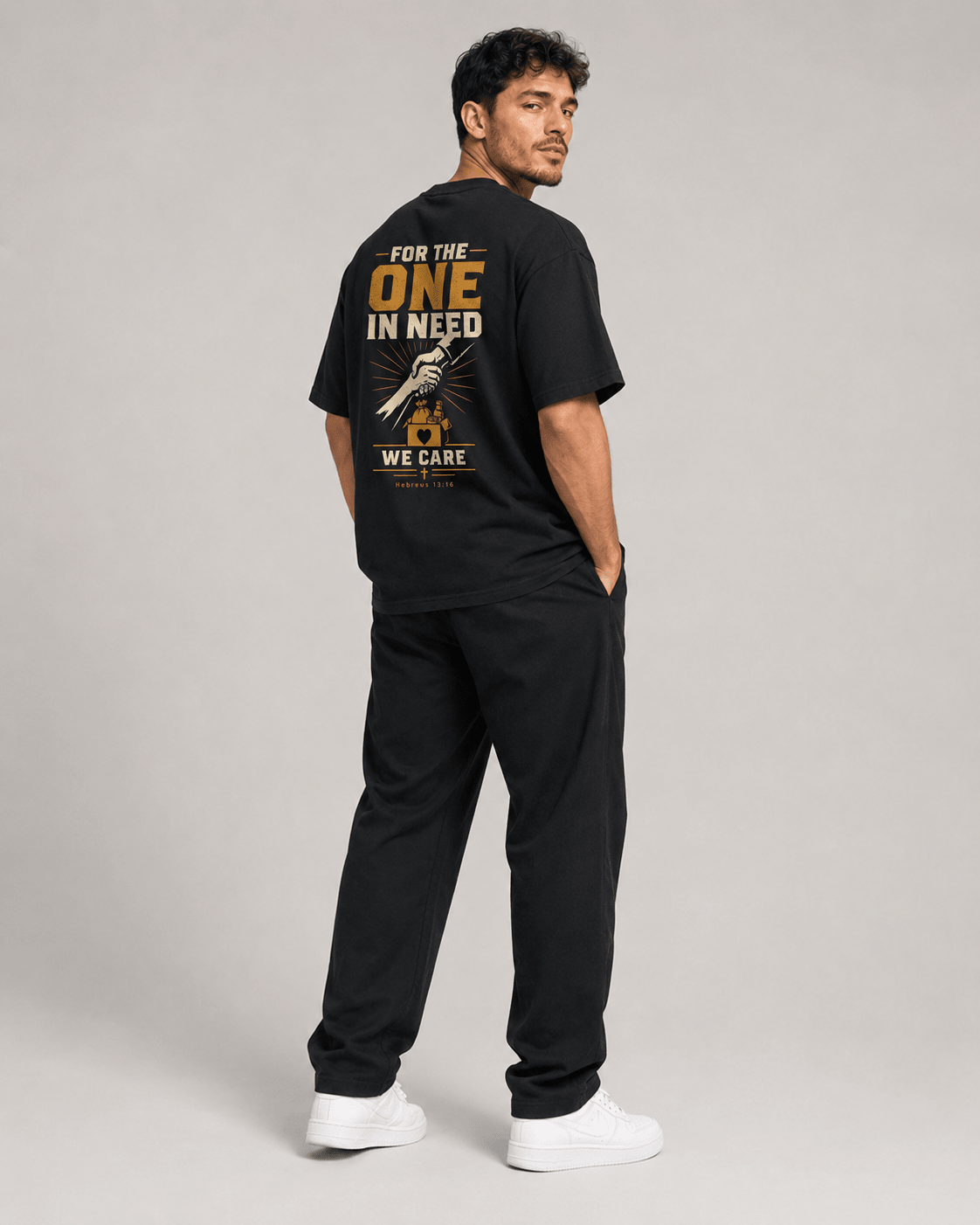 We Care – T-shirt cristã de homem
