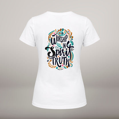 Worship in Spirit and Truth – T-shirt de Manga Curta | Caminho Collection | Sheepfy - Sheepfy