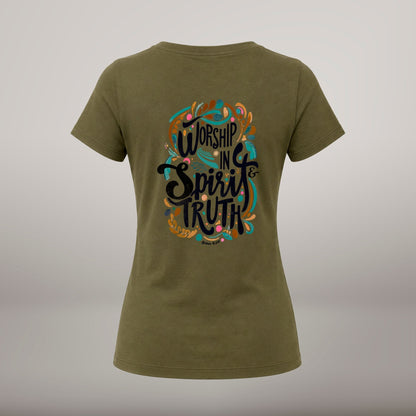 Worship in Spirit and Truth – T-shirt de Manga Curta | Caminho Collection | Sheepfy - Sheepfy