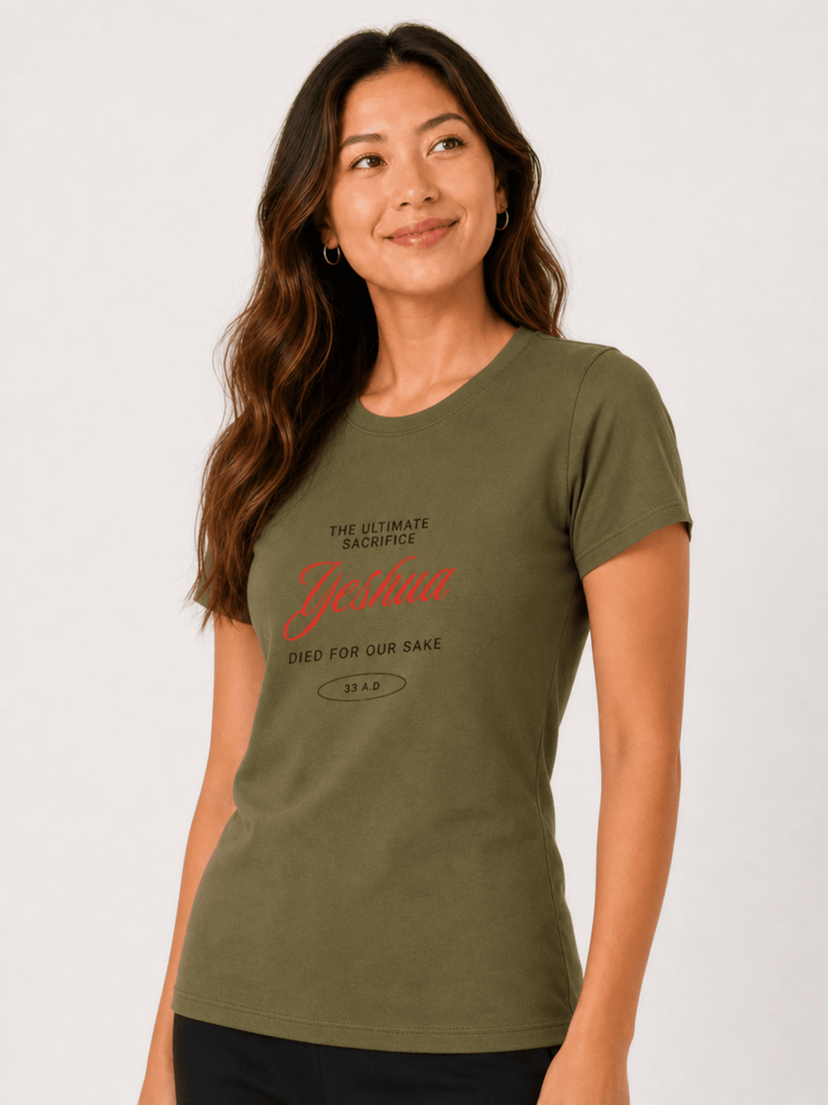 Yeshua – T-shirt cristã de mulher