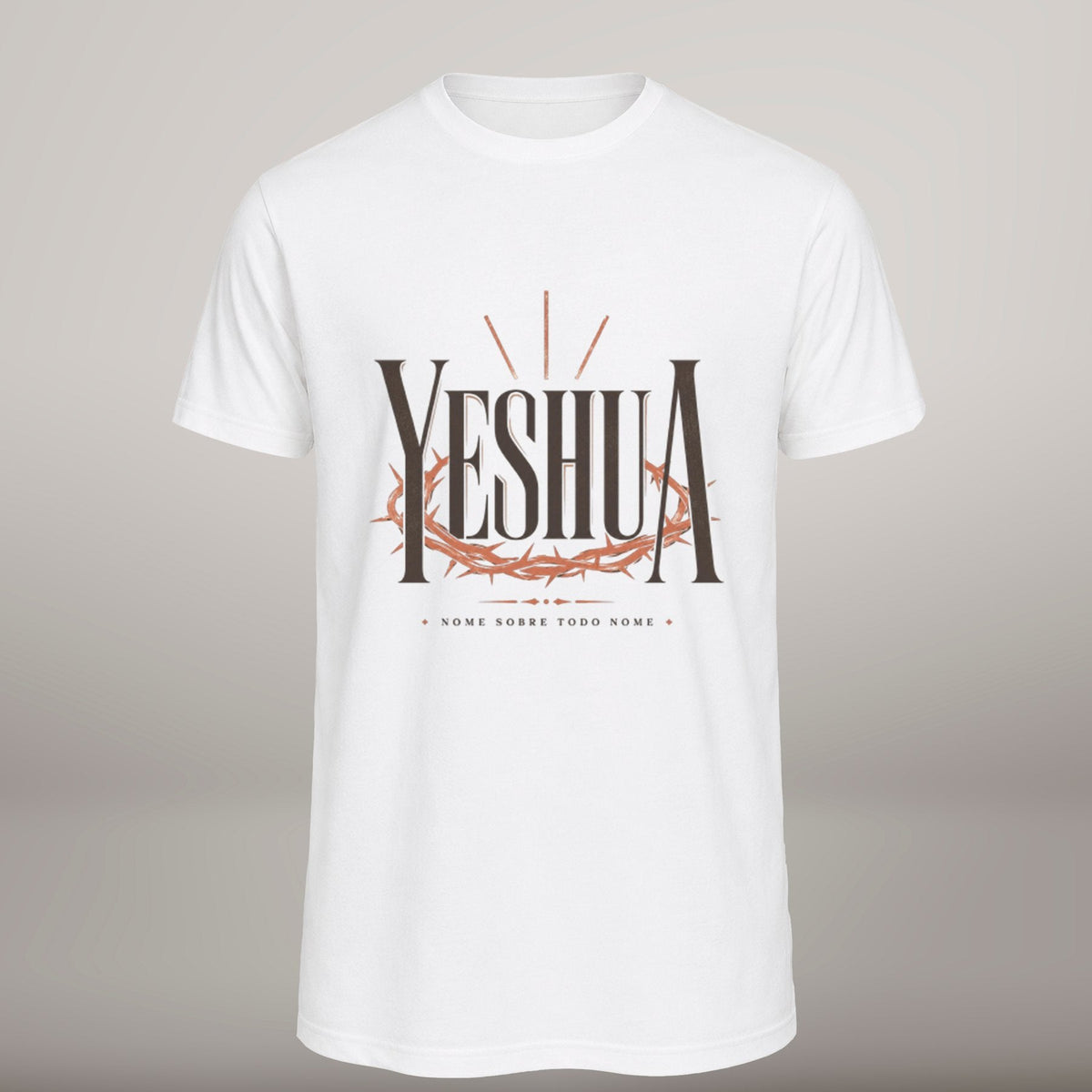Yeshua – T-shirt cristã de homem, branca