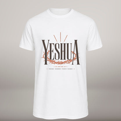 Yeshua – T-shirt cristã de homem, branca