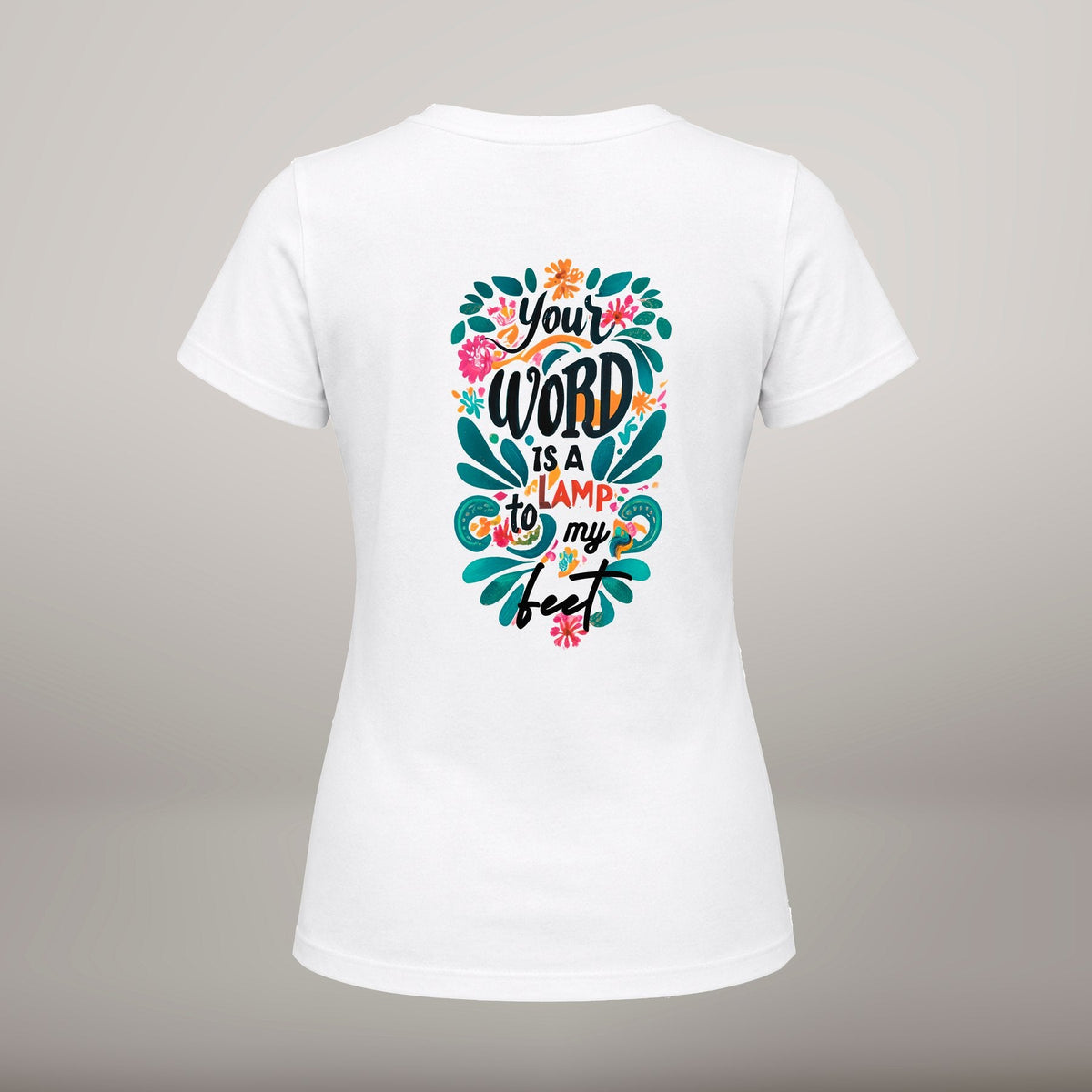 Your Word Is a Lamp to My Feet – T-shirt de Manga Curta | Caminho Collection | Sheepfy - Sheepfy